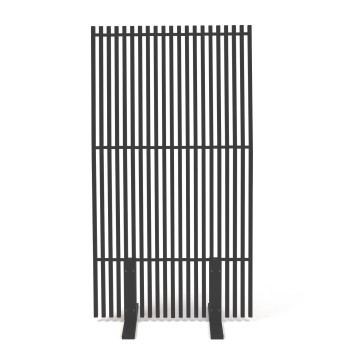 Paravent extérieur ajouré en métal gris anthracite 150x80cm