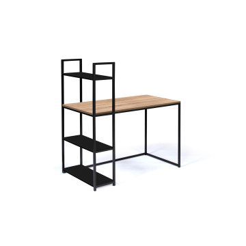 Bureau bibliothèque Manhattan en bois et métal