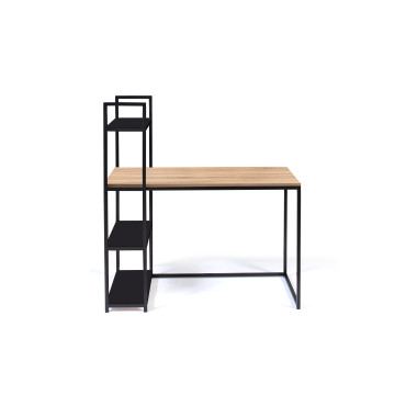 Bureau bibliothèque Manhattan en bois et métal