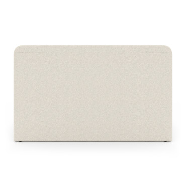 Lit coffre Louise en bouclette avec sommier et tête de lit arrondie 140x190cm