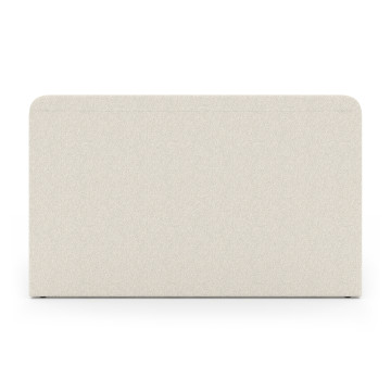 Lit coffre Louise en bouclette avec sommier et tête de lit arrondie 140x190cm