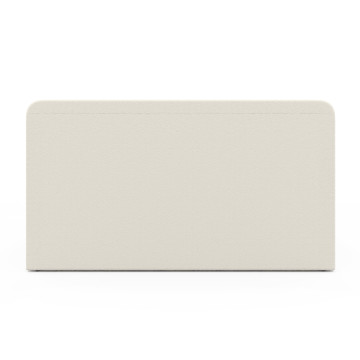 Lit coffre Louise en bouclette avec sommier et tête de lit arrondie 160x200cm