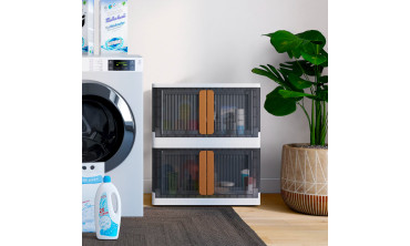 Boîtes de rangement empilables 72L - lot de 2