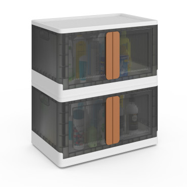 Boîtes de rangement empilables 72L - lot de 2