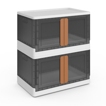 Boîtes de rangement empilables 72L - lot de 2