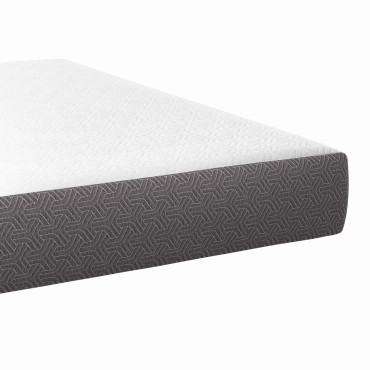 Matelas mémoire de forme épaisseur 16cm blanc et gris 140x190cm