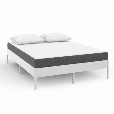 Matelas mémoire de forme épaisseur 16cm blanc et gris 140x190cm