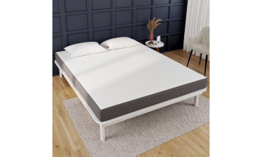 Matelas mémoire de forme épaisseur 16cm blanc et gris 160x200cm