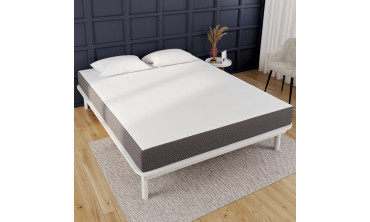 Matelas mémoire de forme épaisseur 20cm blanc et gris 160x200cm