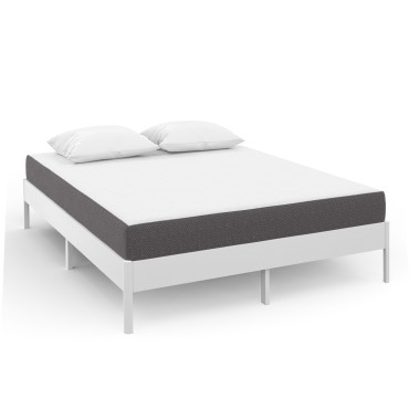 Matelas mémoire de forme épaisseur 20cm blanc et gris 160x200cm