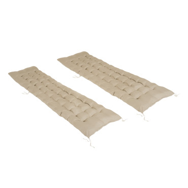 Coussins universels beiges pour bain de soleil - lot de 2