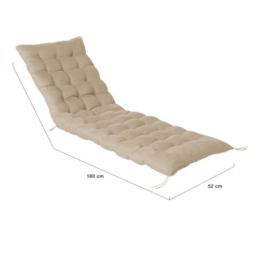 Coussins universels beiges pour bain de soleil - lot de 2