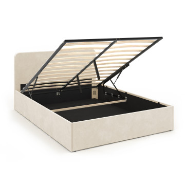 Lit coffre Louise 160x200cm velours beige