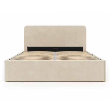 Lit coffre Louise 160x200cm velours beige