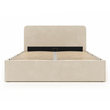 Lit coffre Louise 160x200cm velours beige