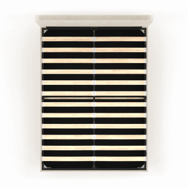 Lit coffre Louise 160x200cm velours beige