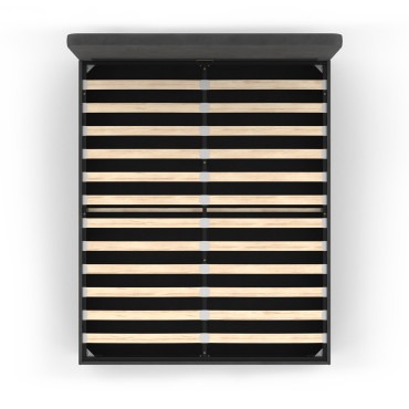 Lit coffre Louise 160x200cm velours gris