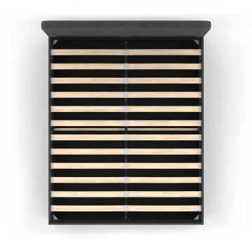 Lit coffre Louise 160x200cm velours gris