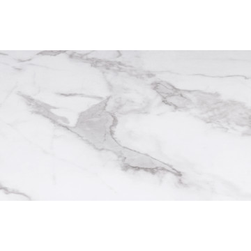 Table repas Soline 120cm plateau rond effet marbre pieds croisés