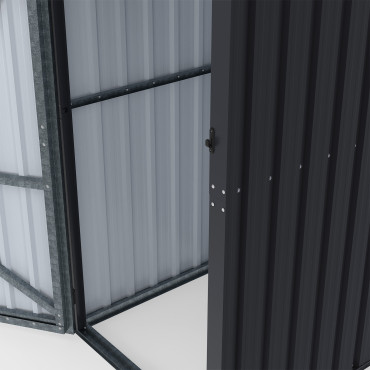 Abri de jardin en métal gris Bogota 160cm