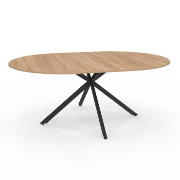 Table à manger ronde extensible Soline Ø140-200cm