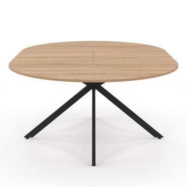 Table à manger ronde extensible Soline Ø140-200cm