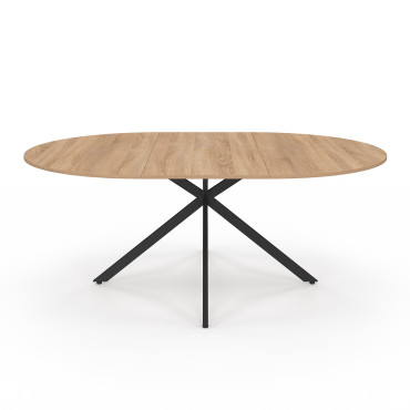 Table à manger ronde extensible Soline Ø140-200cm