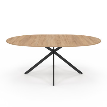 Table à manger ronde extensible Soline Ø140-200cm