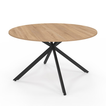 Table à manger ronde extensible Soline Ø140-200cm