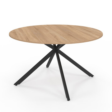 Table à manger ronde extensible Soline Ø140-200cm