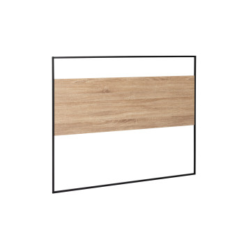 Tête de lit Memphis bois et noire avec fixation murale 145cm