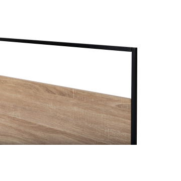 Tête de lit Memphis bois et noire avec fixation murale 145cm