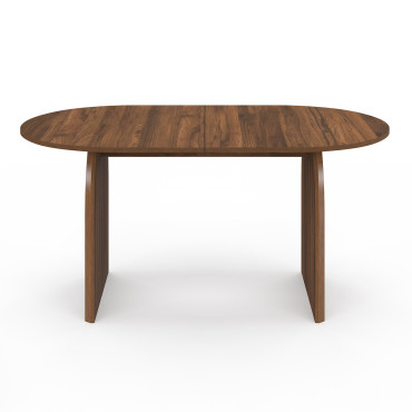 Table à manger Japandi effet bois noyer 160cm