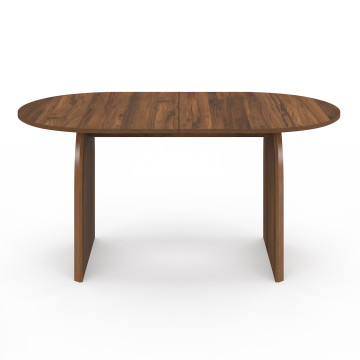 Table à manger Japandi effet bois noyer 160cm