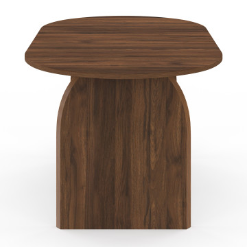 Table à manger Japandi effet bois noyer 160cm