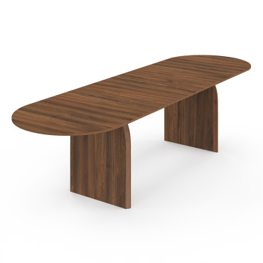 Table à manger extensible Japandi 200-300cm effet noyer