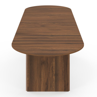 Table à manger extensible Japandi 200-300cm effet noyer