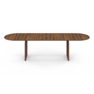 Table à manger extensible Japandi 200-300cm effet noyer