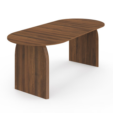 Table à manger extensible Japandi 200-300cm effet noyer