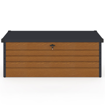 Coffre de jardin métal effet bois 600L