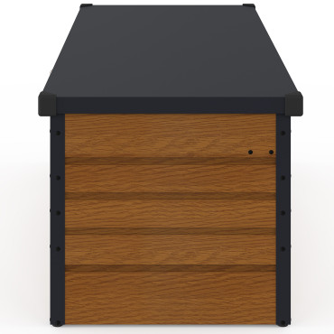 Coffre de jardin métal effet bois 600L
