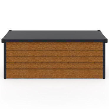 Coffre de jardin métal effet bois 600L