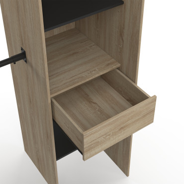 Dressing Justine d'angle 230cm effet bois