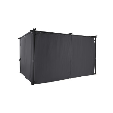 Pergola Marina 3x4m toit rétractable + 4 rideaux