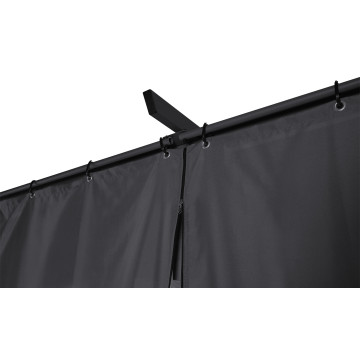 Pergola Marina 3x4m toit rétractable + 4 rideaux