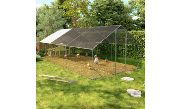 Enclos grillagé pour poules 18m² - 3x6m