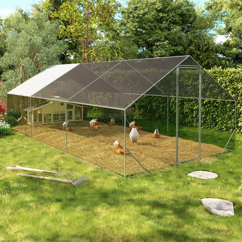 Enclos grillagé pour poules 18m² - 3x6m