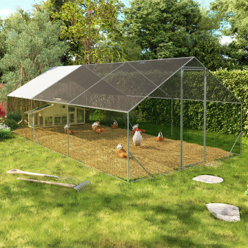 Enclos grillagé pour poules 18m² - 3x6m