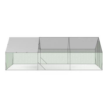 Enclos grillagé pour poules 18m² - 3x6m