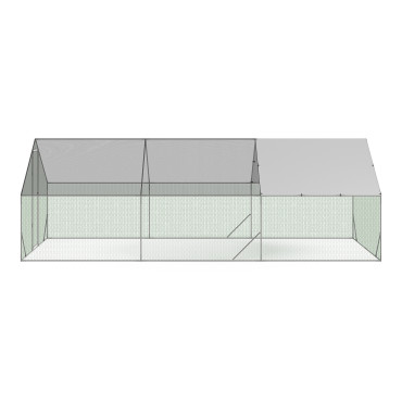 Enclos grillagé pour poules 18m² - 3x6m